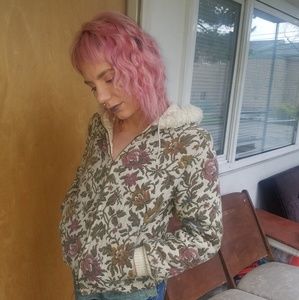 Super warm vintage floral jacket